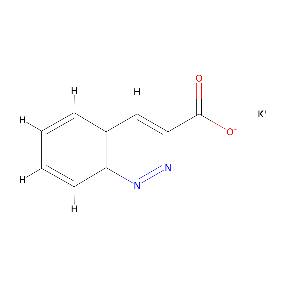 Potassium cinnoline-3-carboxylate molecular structure, CAS 1154360-06-1