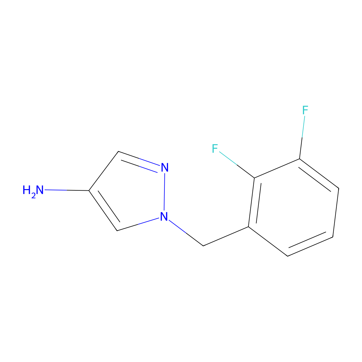1-[(2,3-Difluorophenyl)methyl]-1H-pyrazol-4-amine molecular structure, CAS 1154371-53-5