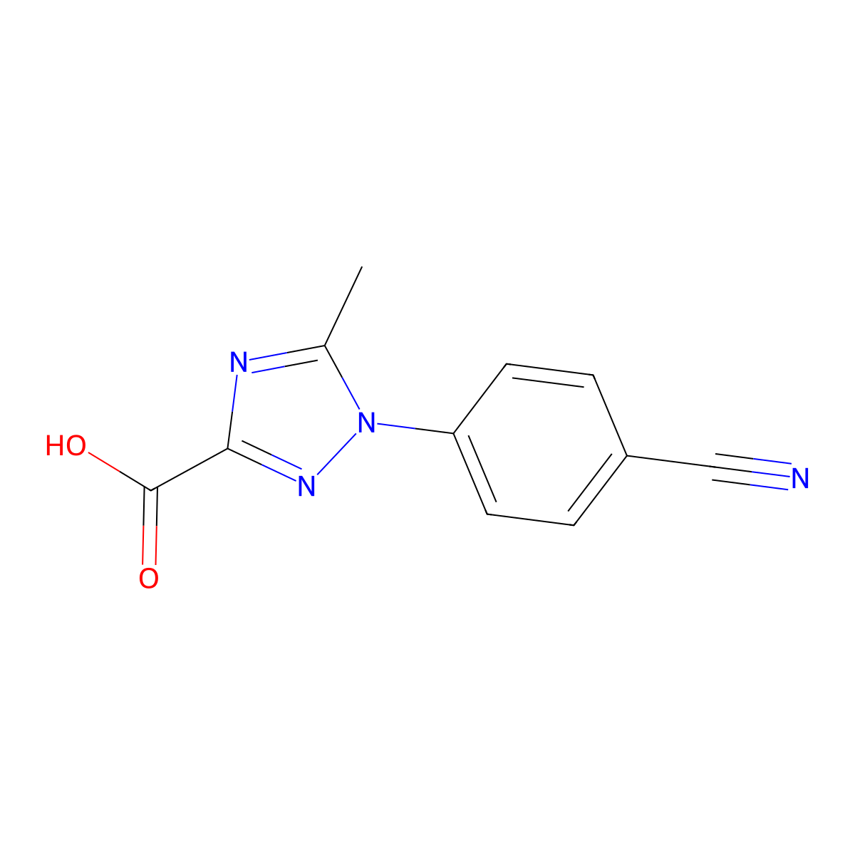 1-(4-Cyanophenyl)-5-methyl-1H-1,2,4-triazole-3-carboxylic acid molecular structure, CAS 1154374-36-3