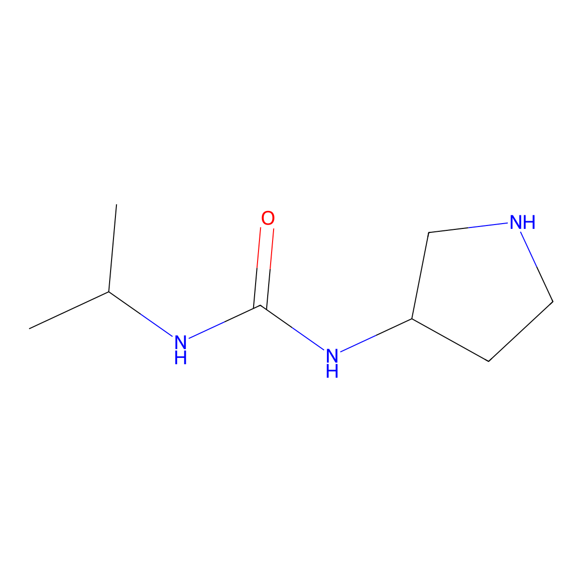 3-(Propan-2-yl)-1-(pyrrolidin-3-yl)urea molecular structure, CAS 1154382-07-6