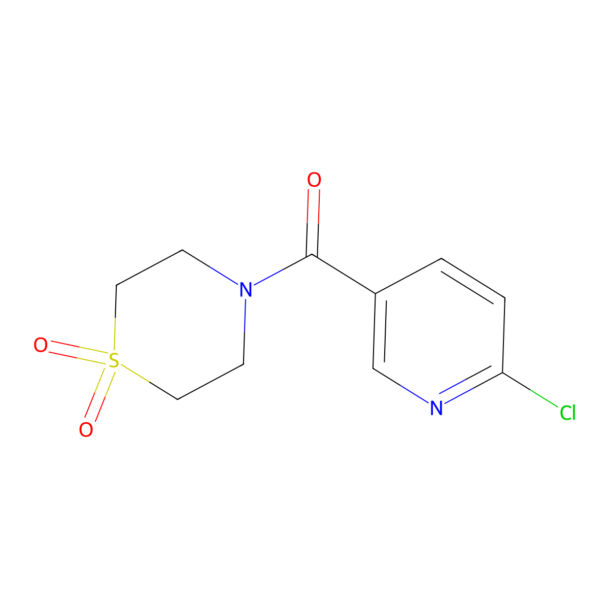 4-(6-Chloropyridine-3-carbonyl)-1lambda6-thiomorpholine-1,1-dione molecular structure, CAS 1154382-72-5