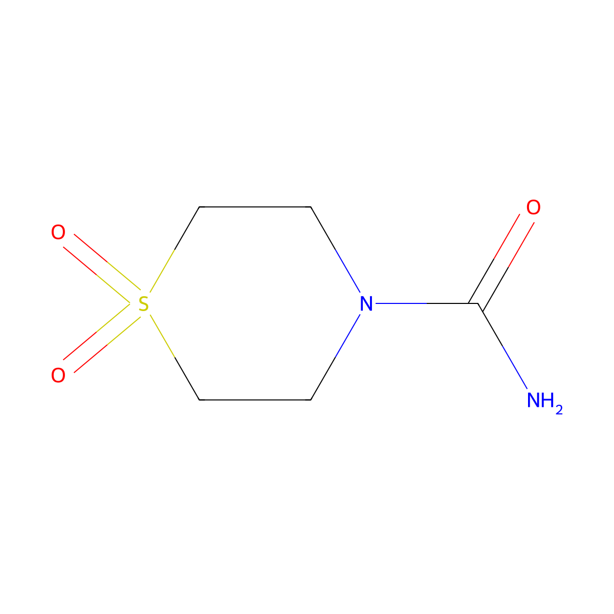1,1-Dioxo-1lambda6-thiomorpholine-4-carboxamide molecular structure, CAS 1154383-14-8