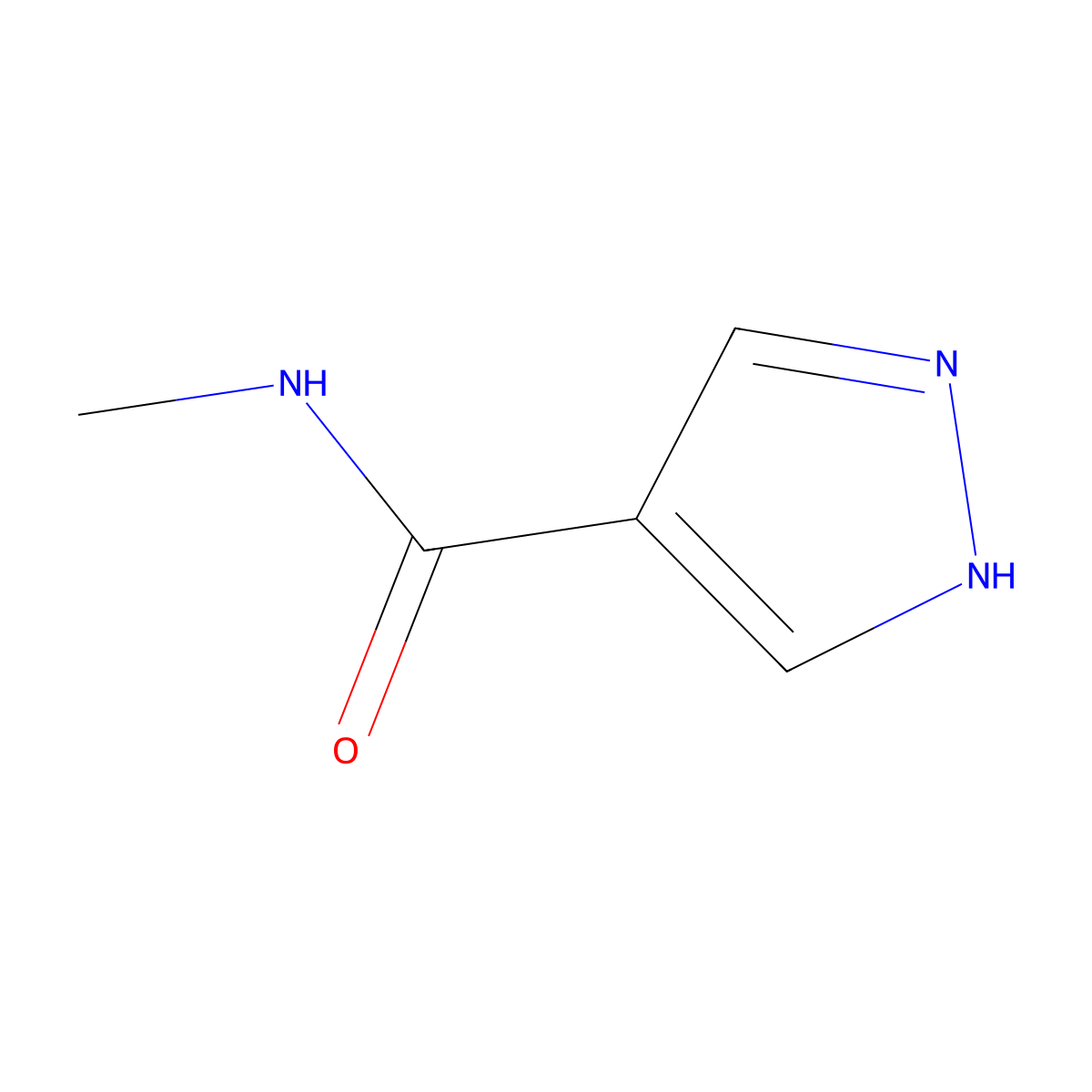 N-Methyl-1H-pyrazole-4-carboxamide molecular structure, CAS 1154383-52-4