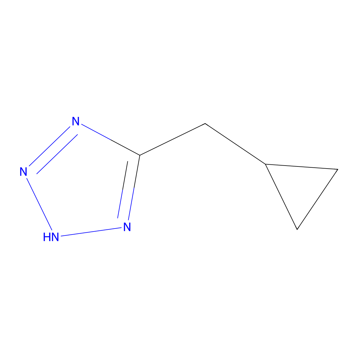 5-(cyclopropylmethyl)-1H-1,2,3,4-tetrazole molecular structure, CAS 1154383-91-1