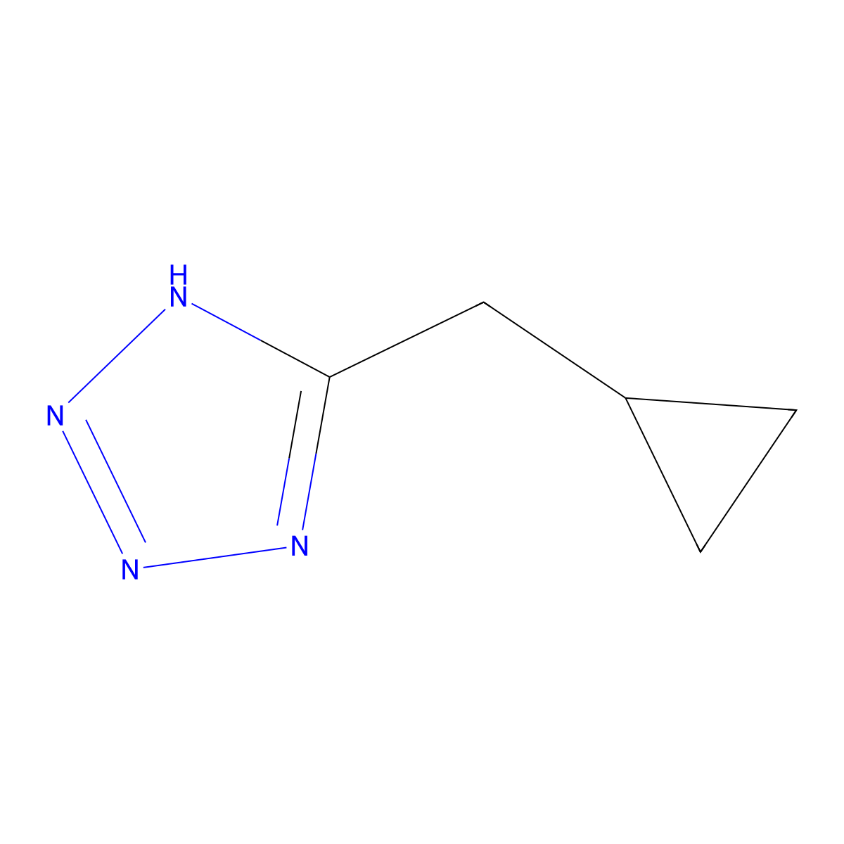 5-(cyclopropylmethyl)-1H-1,2,3,4-tetrazole molecular structure, CAS 1154383-91-1