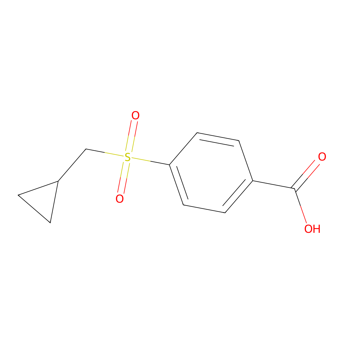 4-Cyclopropylmethanesulfonylbenzoic acid molecular structure, CAS 1154385-37-1
