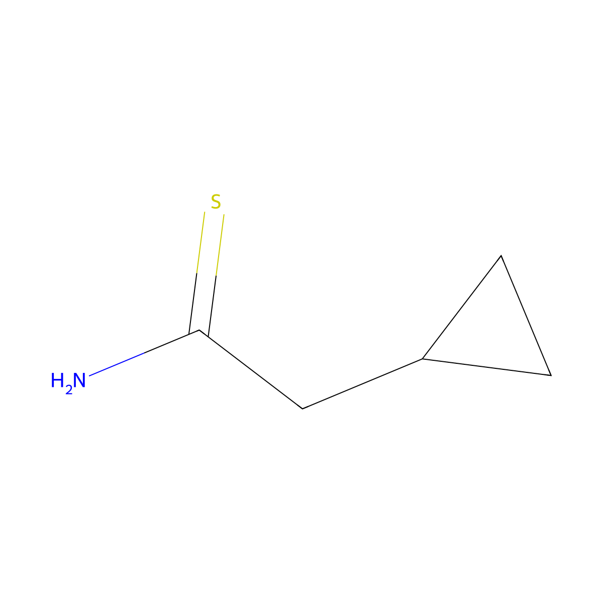 2-Cyclopropylethanethioamide molecular structure, CAS 1154385-73-5