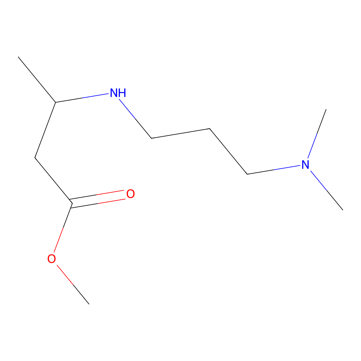 Methyl 3-{[3-(dimethylamino)propyl]amino}butanoate molecular structure, CAS 1154386-40-9
