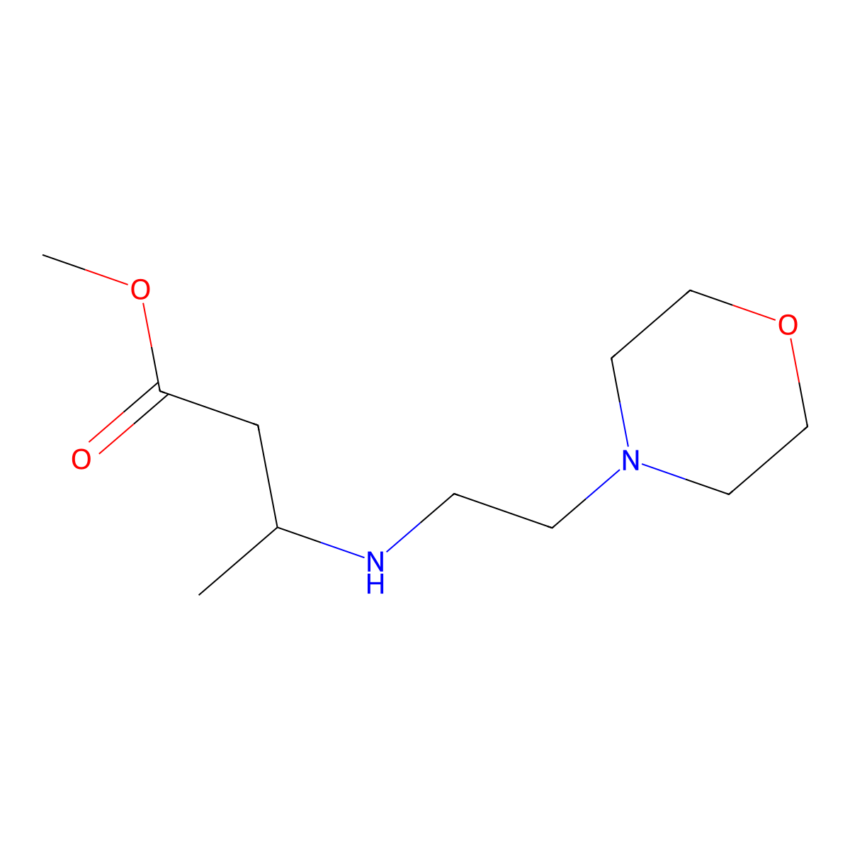 Methyl 3-{[2-(morpholin-4-yl)ethyl]amino}butanoate molecular structure, CAS 1154386-53-4