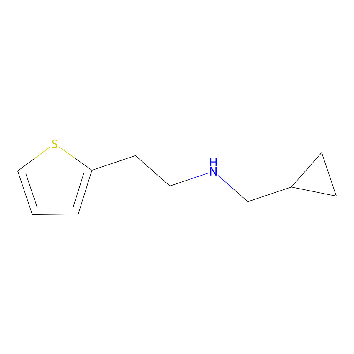 (Cyclopropylmethyl)[2-(thiophen-2-yl)ethyl]amine molecular structure, CAS 1154386-60-3