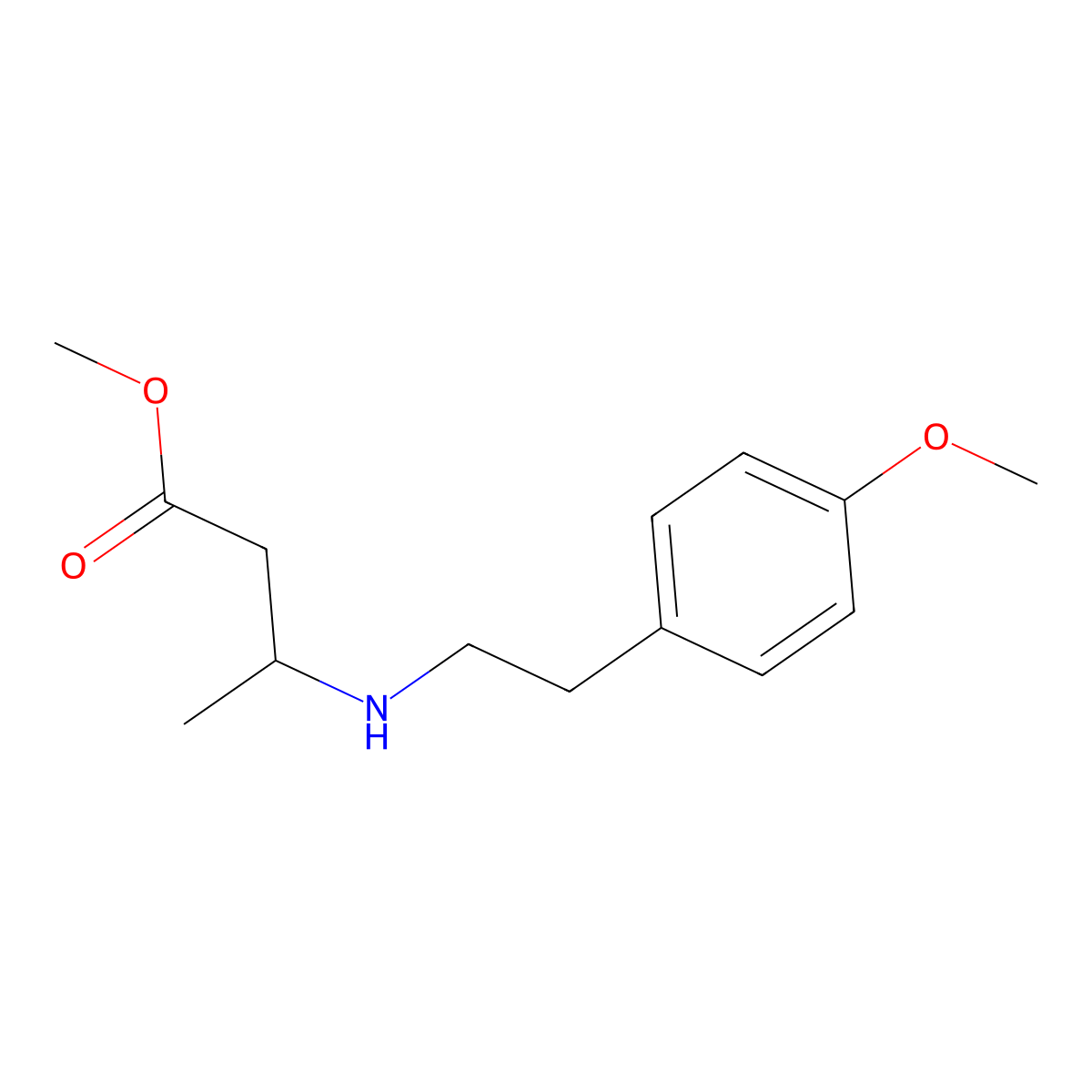 Methyl 3-{[2-(4-methoxyphenyl)ethyl]amino}butanoate molecular structure, CAS 1154388-10-9
