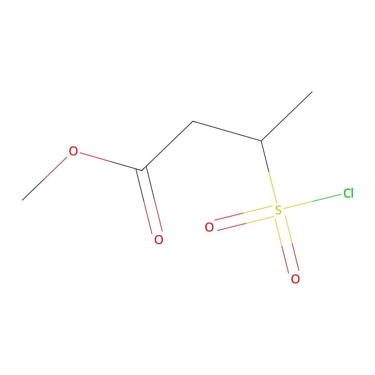 Methyl 3-(chlorosulfonyl)butanoate molecular structure, CAS 1154388-34-7