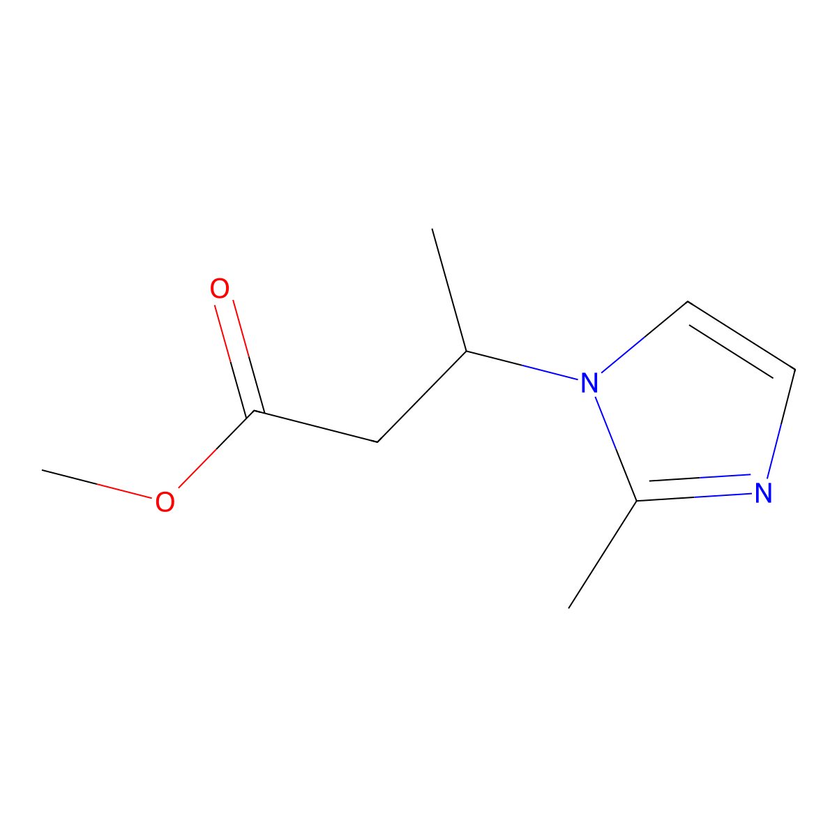 Methyl 3-(2-methyl-1H-imidazol-1-yl)butanoate molecular structure, CAS 1154389-86-2