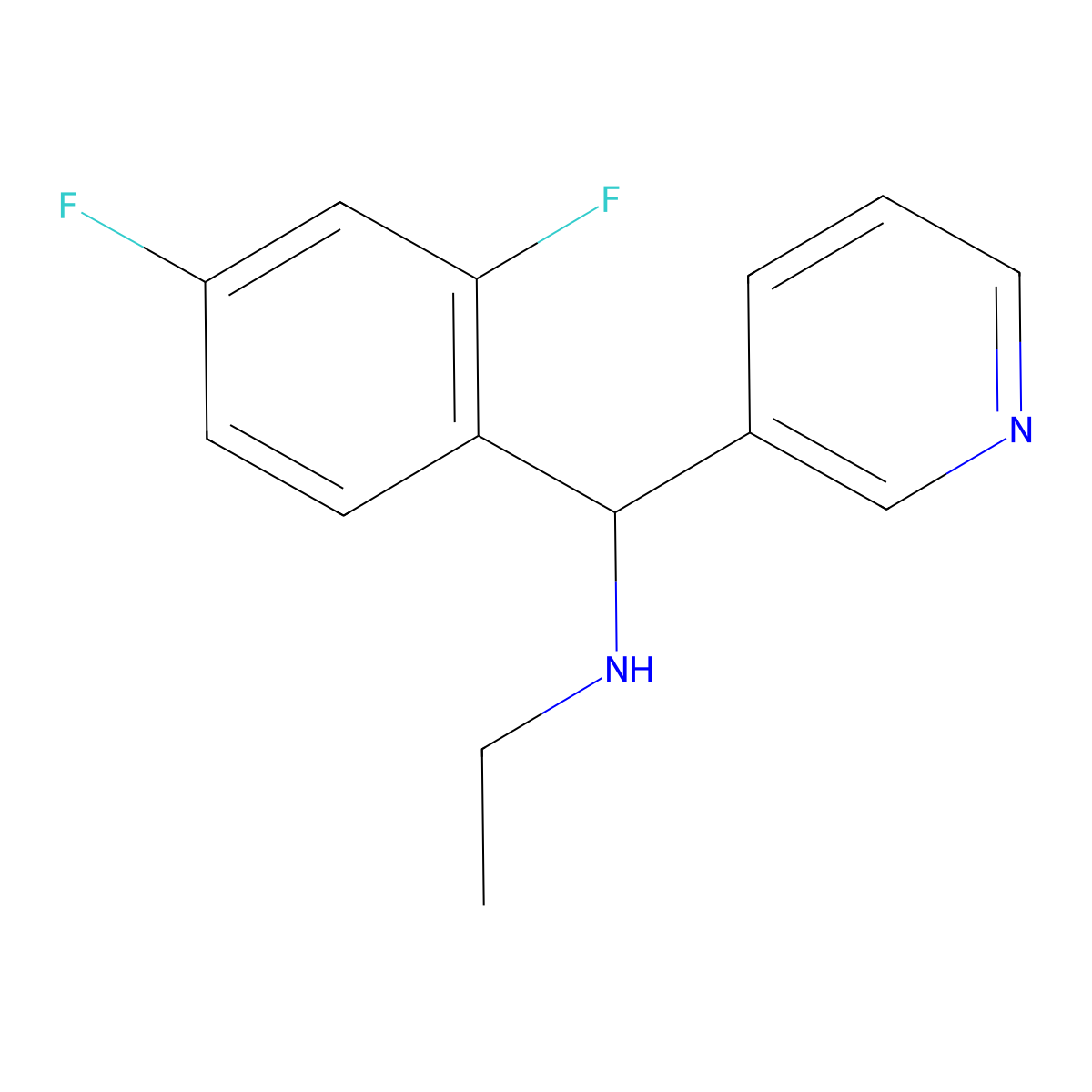 [(2,4-Difluorophenyl)(pyridin-3-yl)methyl](ethyl)amine molecular structure, CAS 1154392-39-8