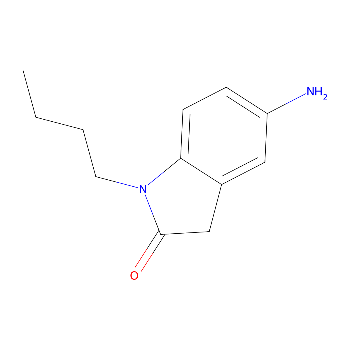 5-Amino-1-butyl-2,3-dihydro-1h-indol-2-one molecular structure, CAS 1154395-02-4