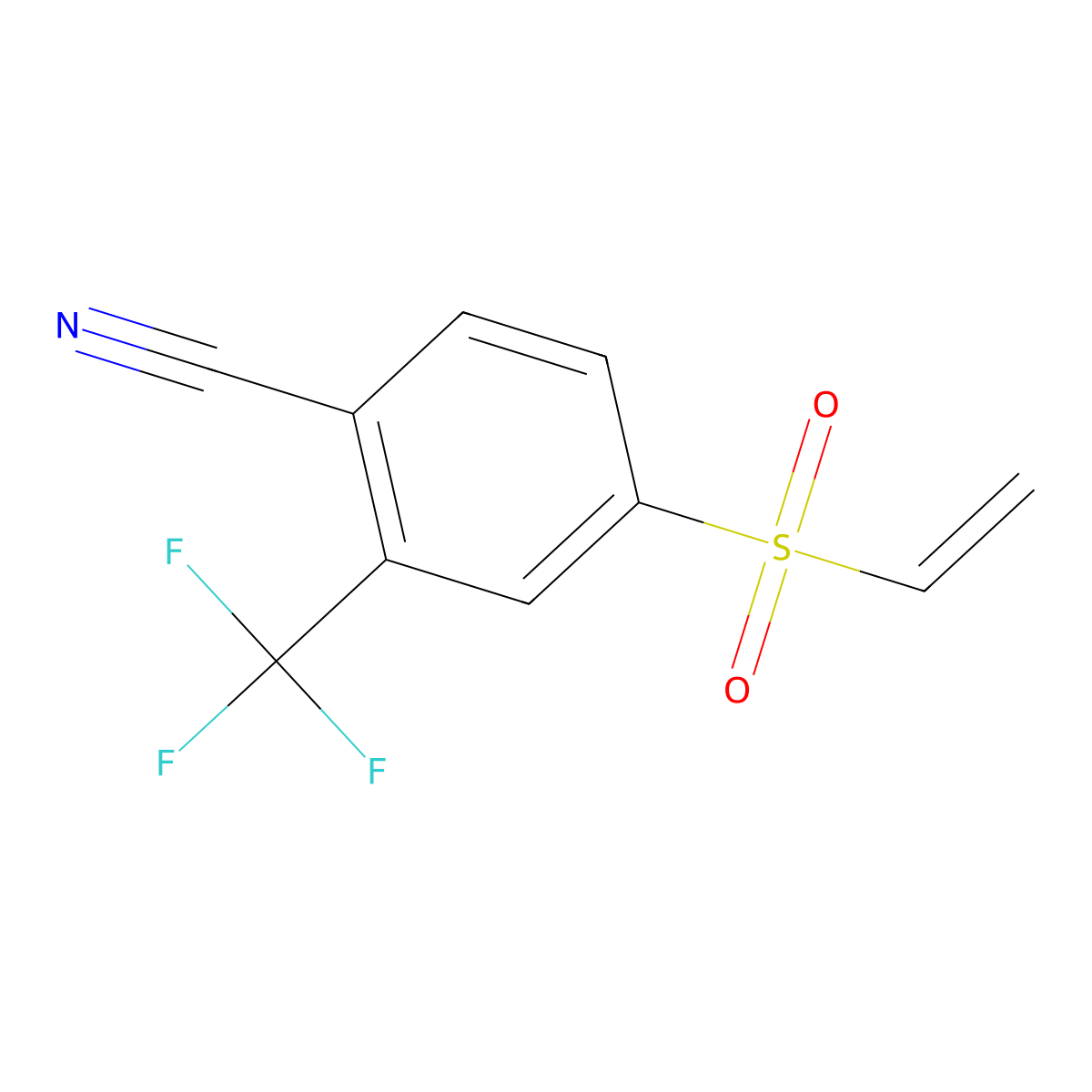 4-(Ethenesulfonyl)-2-(trifluoromethyl)benzonitrile molecular structure, CAS 1154395-99-9