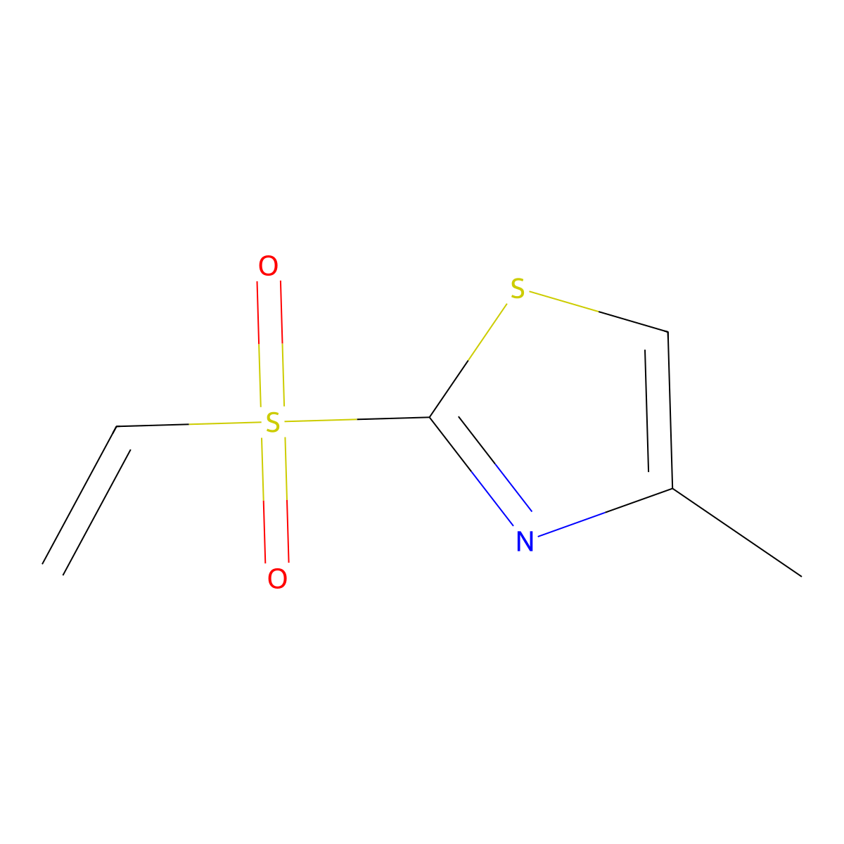 2-(Ethenesulfonyl)-4-methyl-1,3-thiazole molecular structure, CAS 1154396-29-8