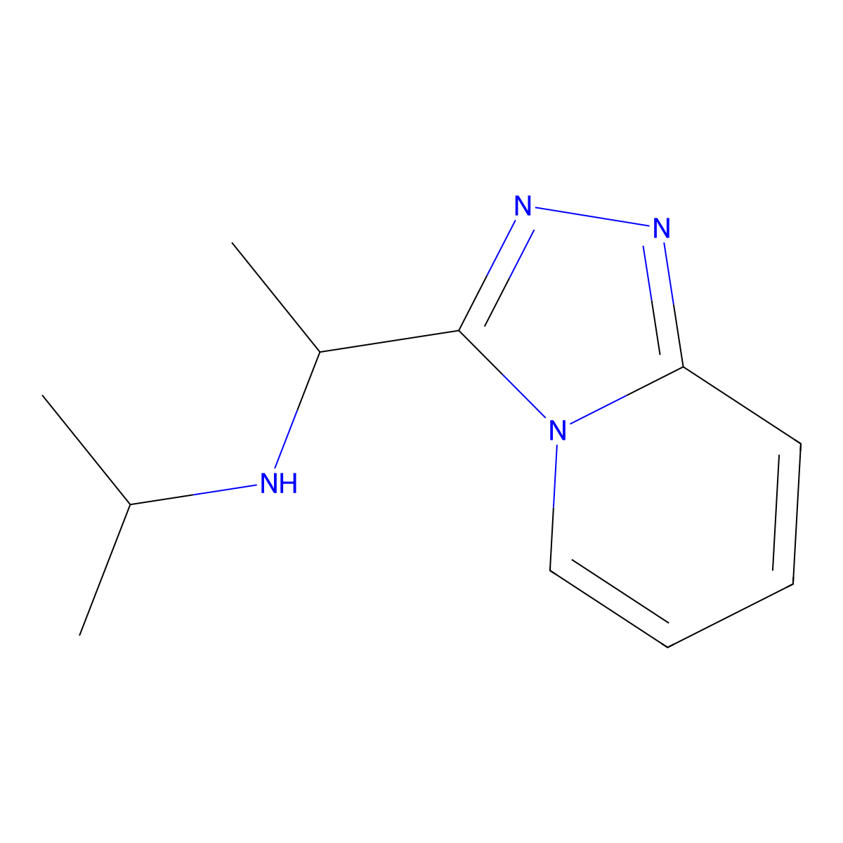 (Propan-2-yl)(1-{[1,2,4]triazolo[4,3-a]pyridin-3-yl}ethyl)amine molecular structure, CAS 1154397-36-0