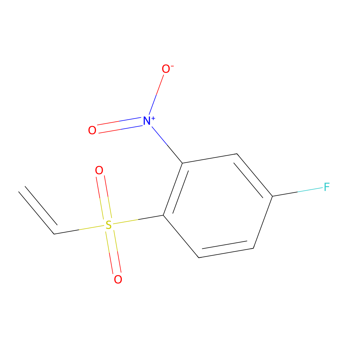 1-(Ethenesulfonyl)-4-fluoro-2-nitrobenzene molecular structure, CAS 1154397-42-8