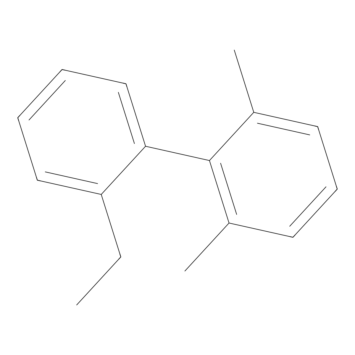2'-Ethyl-2,6-dimethyl-1,1'-biphenyl molecular structure, CAS 1154423-84-3