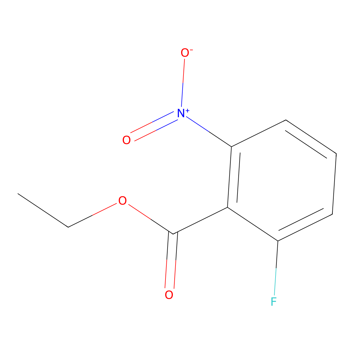 Ethyl 2-fluoro-6-nitrobenzoate molecular structure, CAS 1154426-16-0