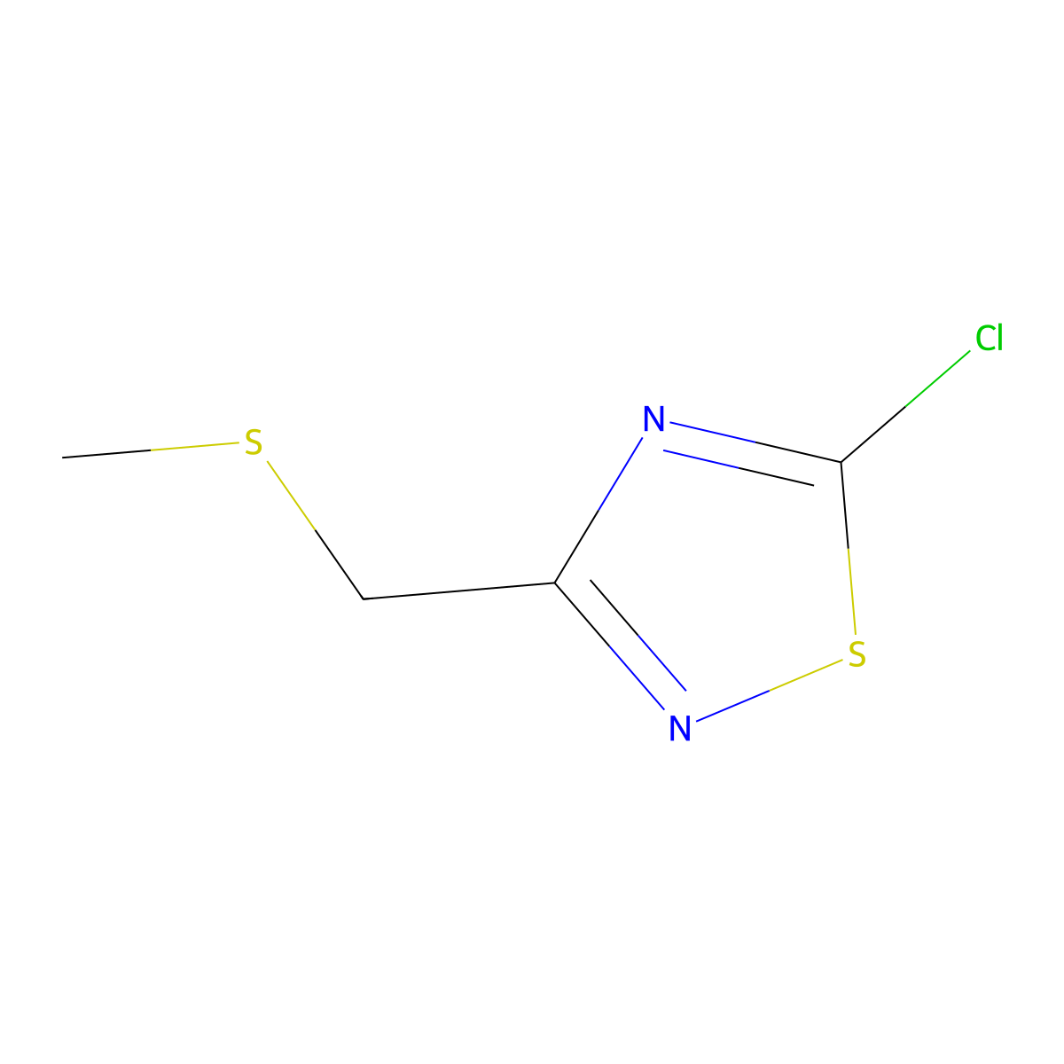 5-Chloro-3-((methylthio)methyl)-1,2,4-thiadiazole molecular structure, CAS 115443-58-8