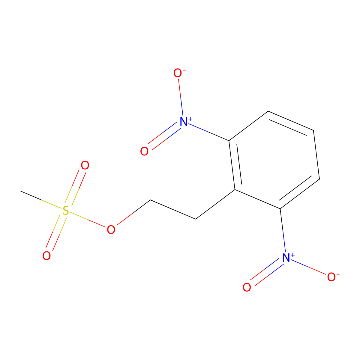2-(2,6-Dinitrophenyl)ethyl methanesulfonate molecular structure, CAS 115444-93-4