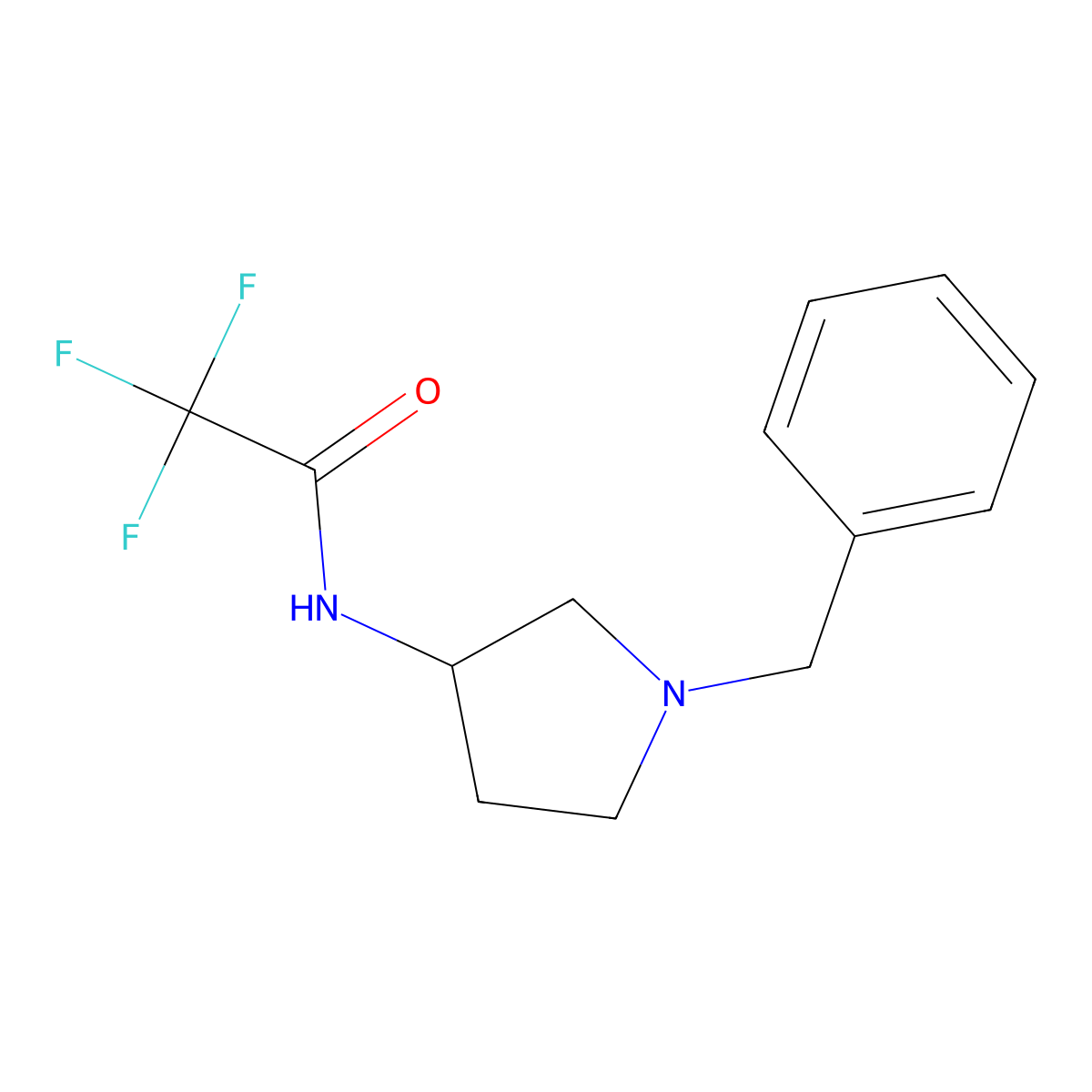 1-Benzyl-3-(trifluoroacetamido)pyrrolidine molecular structure, CAS 115445-23-3