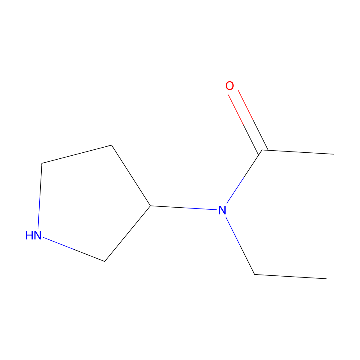 3-(N-Acetyl-N-ethylamino)pyrrolidine molecular structure, CAS 115445-29-9