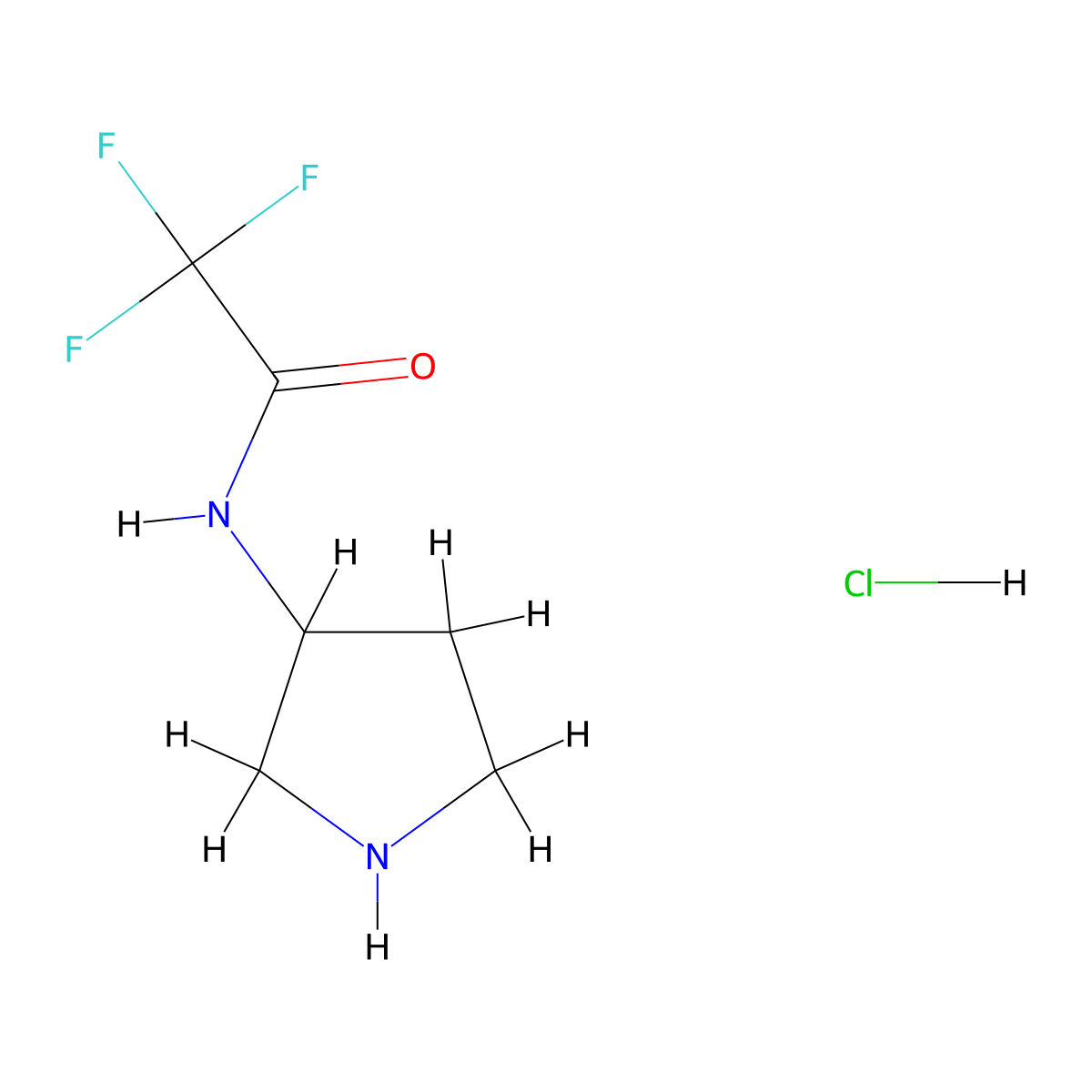 3-(Trifluoroacetamido)pyrrolidine Hydrochloride molecular structure, CAS 115445-31-3