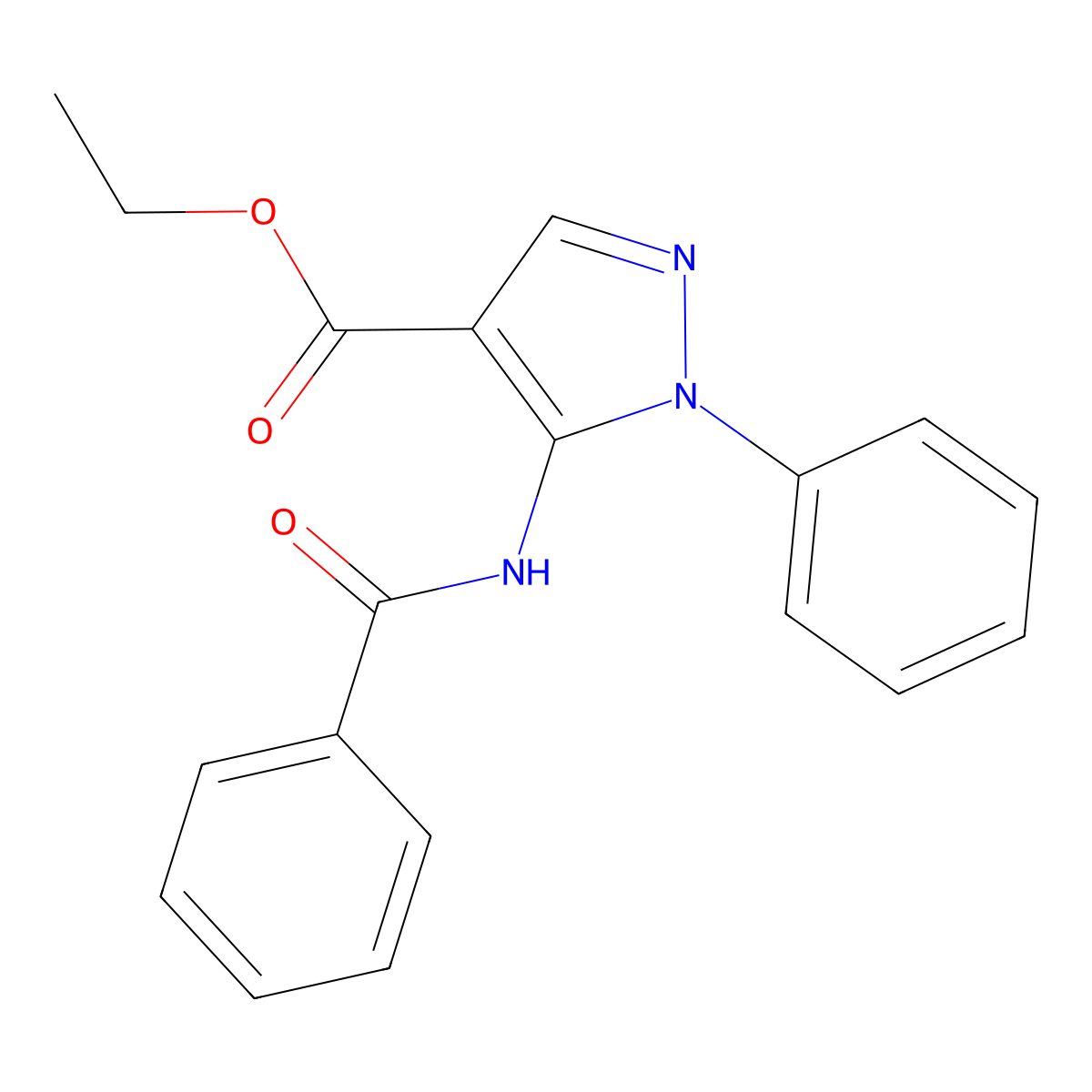 ethyl 5-benzamido-1-phenyl-1H-pyrazole-4-carboxylate molecular structure, CAS 115445-61-9