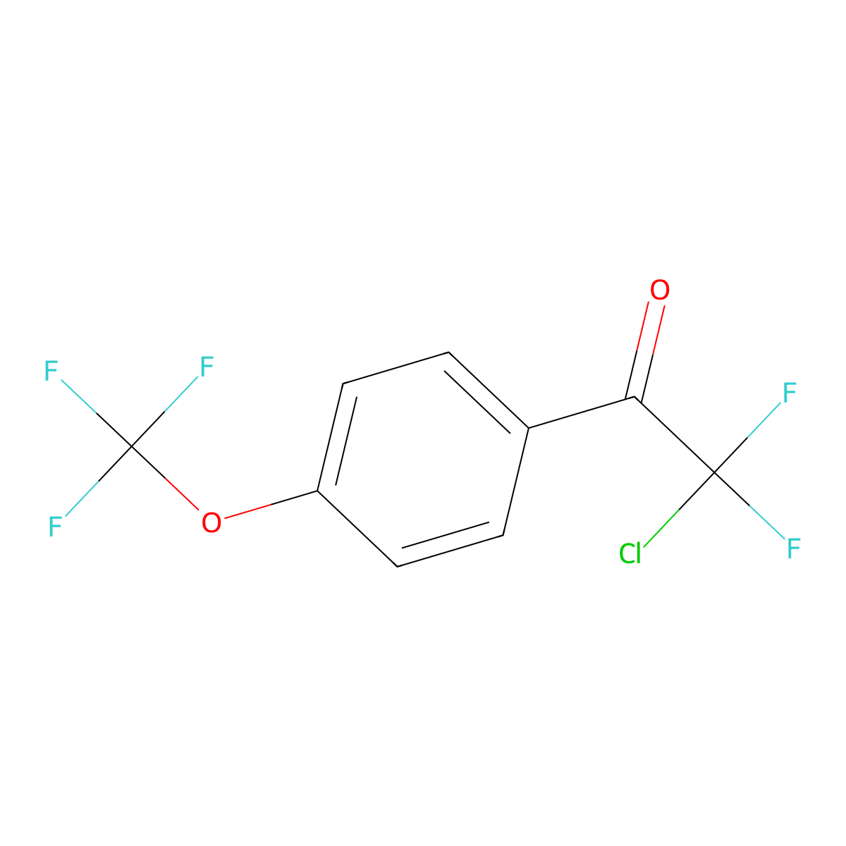 2-Chloro-2,2-difluoro-1-(4-(trifluoromethoxy)phenyl)ethanone molecular structure, CAS 115446-78-1
