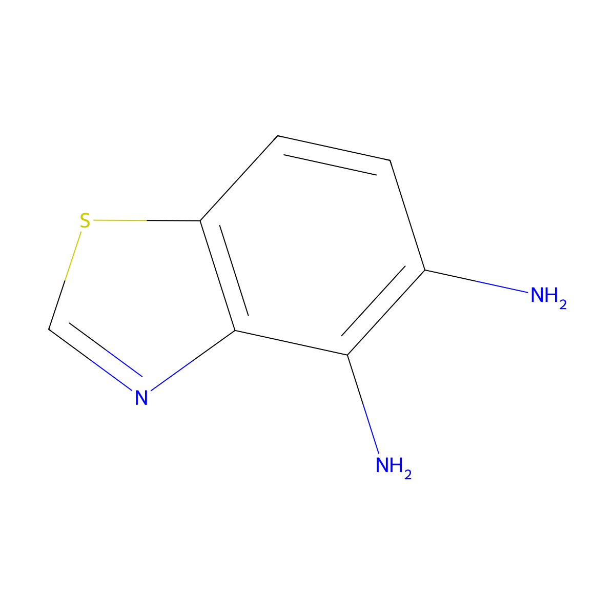 Benzo(d)thiazole-4,5-diamine molecular structure, CAS 1154534-78-7