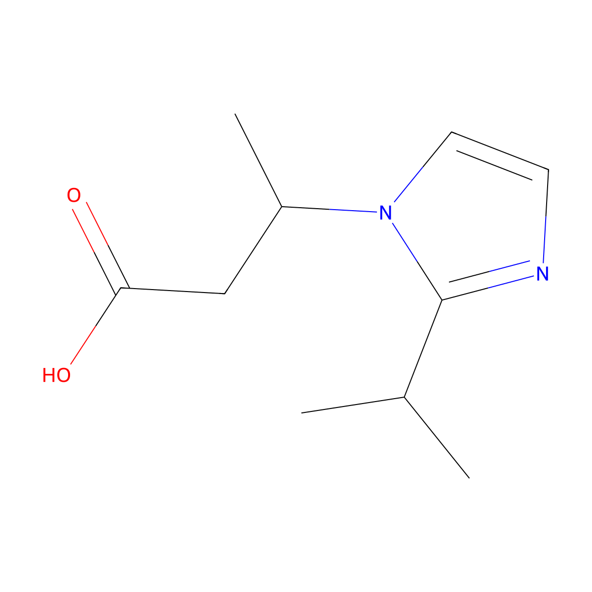 3-(2-isopropyl-1H-imidazol-1-yl)butanoic acid molecular structure, CAS 1154547-31-5