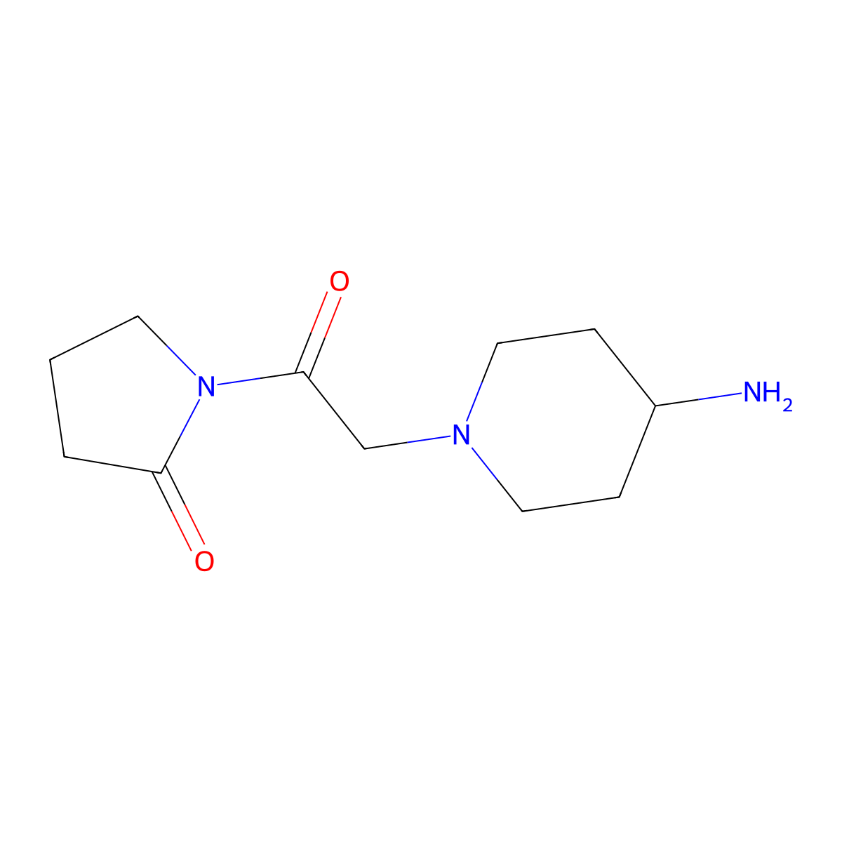 1-[2-(4-Aminopiperidin-1-yl)acetyl]pyrrolidin-2-one molecular structure, CAS 1154547-99-5