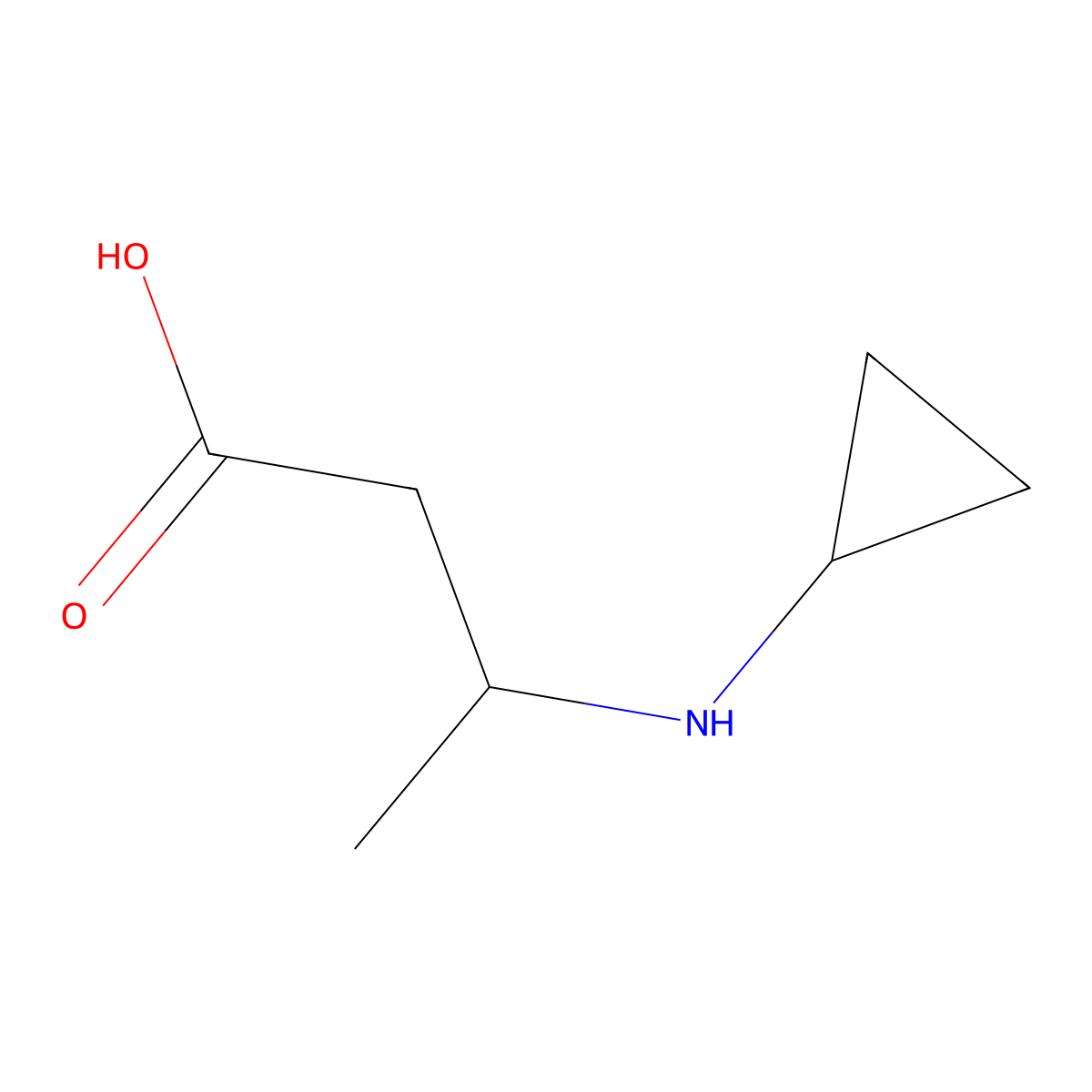 3-(Cyclopropylamino)-butanoic acid molecular structure, CAS 1154550-94-3