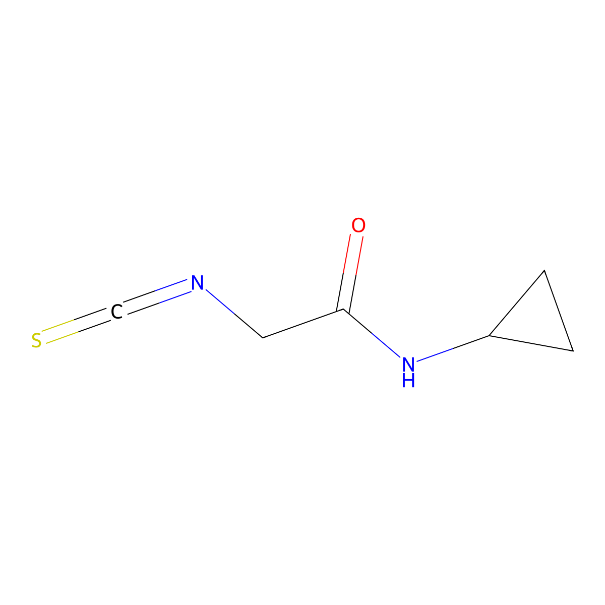 N-cyclopropyl-2-isothiocyanatoacetamide molecular structure, CAS 1154551-45-7