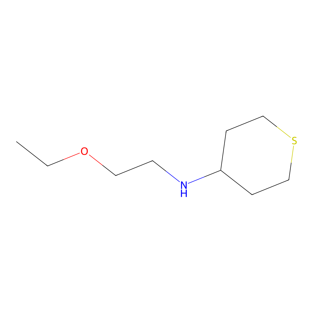 N-(2-ethoxyethyl)thian-4-amine molecular structure, CAS 1154555-91-5
