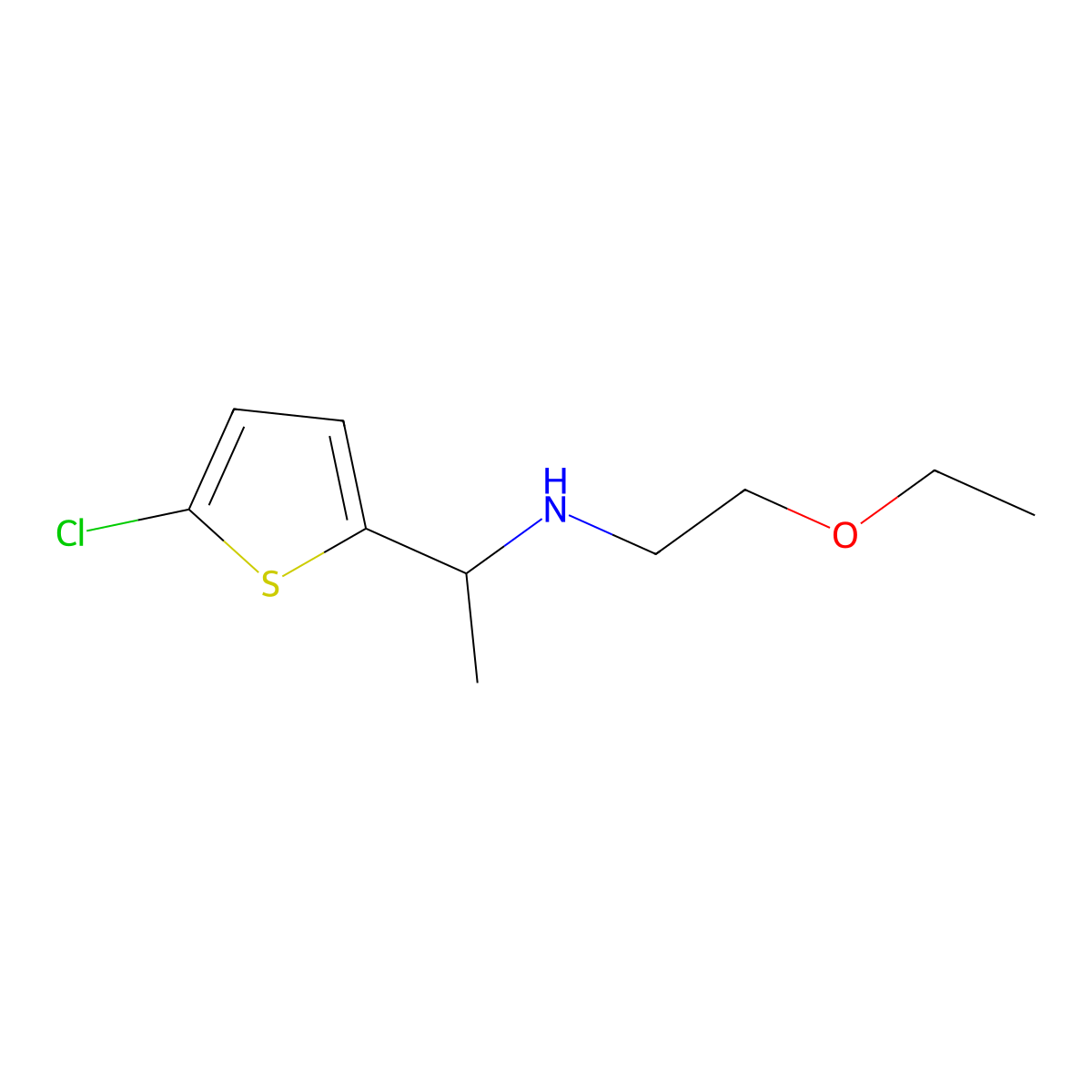 [1-(5-Chlorothiophen-2-yl)ethyl](2-ethoxyethyl)amine molecular structure, CAS 1154558-61-8
