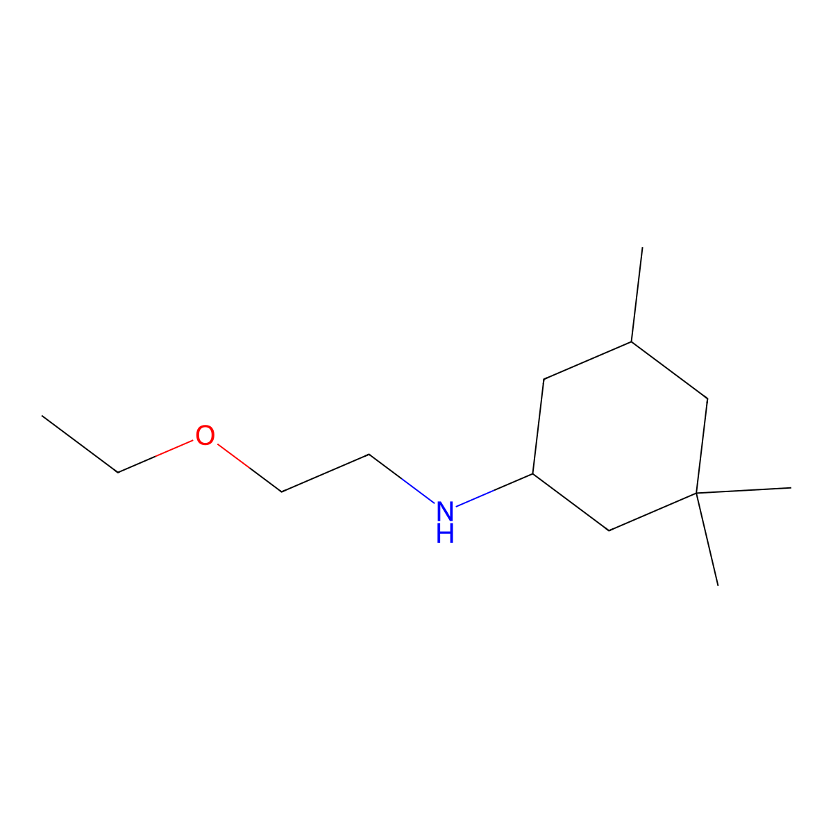 N-(2-ethoxyethyl)-3,3,5-trimethylcyclohexan-1-amine molecular structure, CAS 1154559-35-9