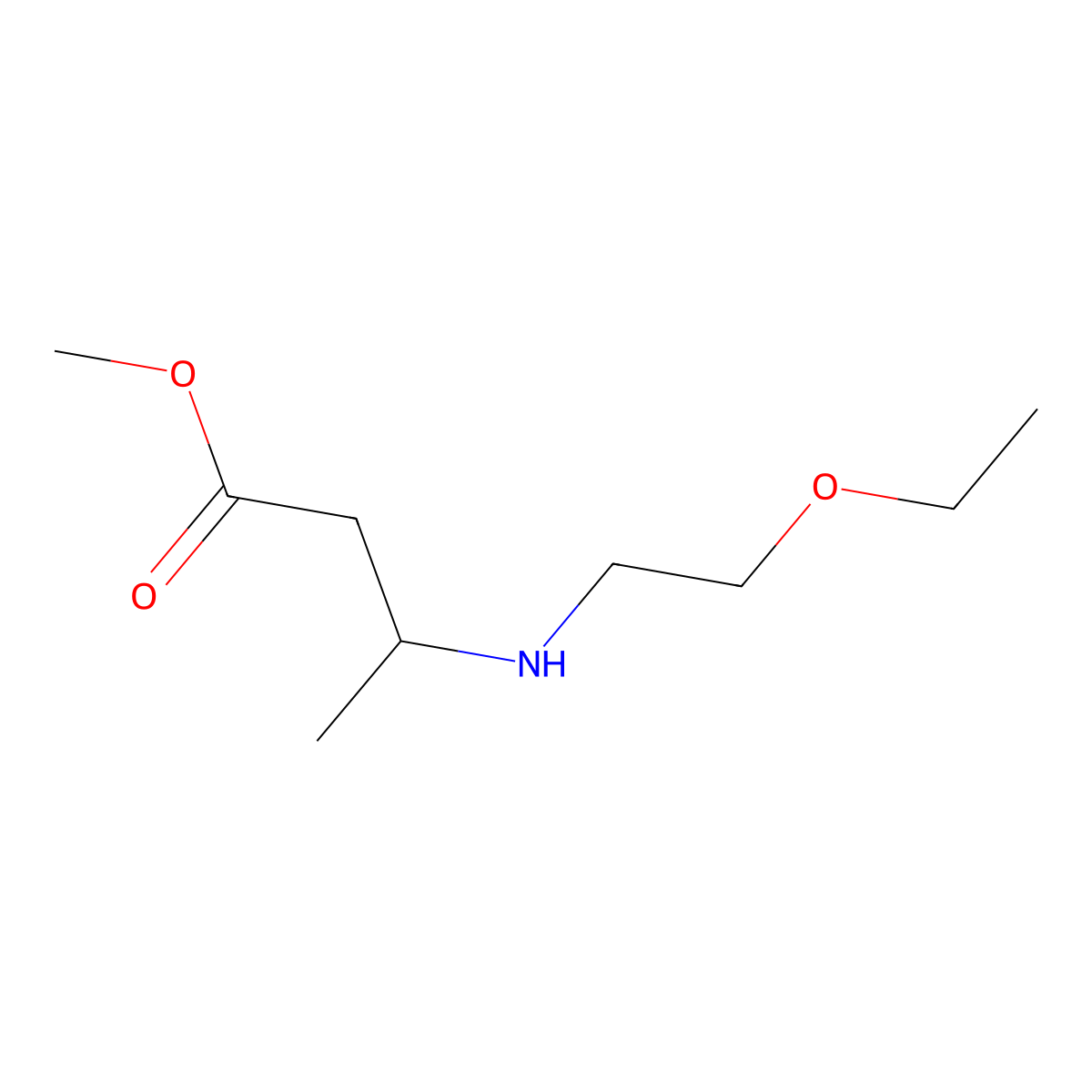 Methyl 3-[(2-ethoxyethyl)amino]butanoate molecular structure, CAS 1154560-01-6