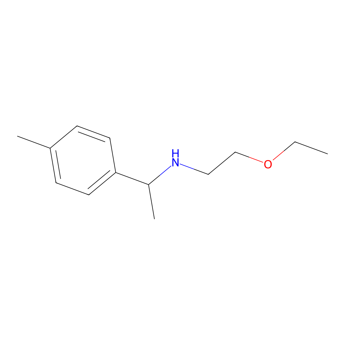 (2-Ethoxyethyl)[1-(4-methylphenyl)ethyl]amine molecular structure, CAS 1154560-18-5