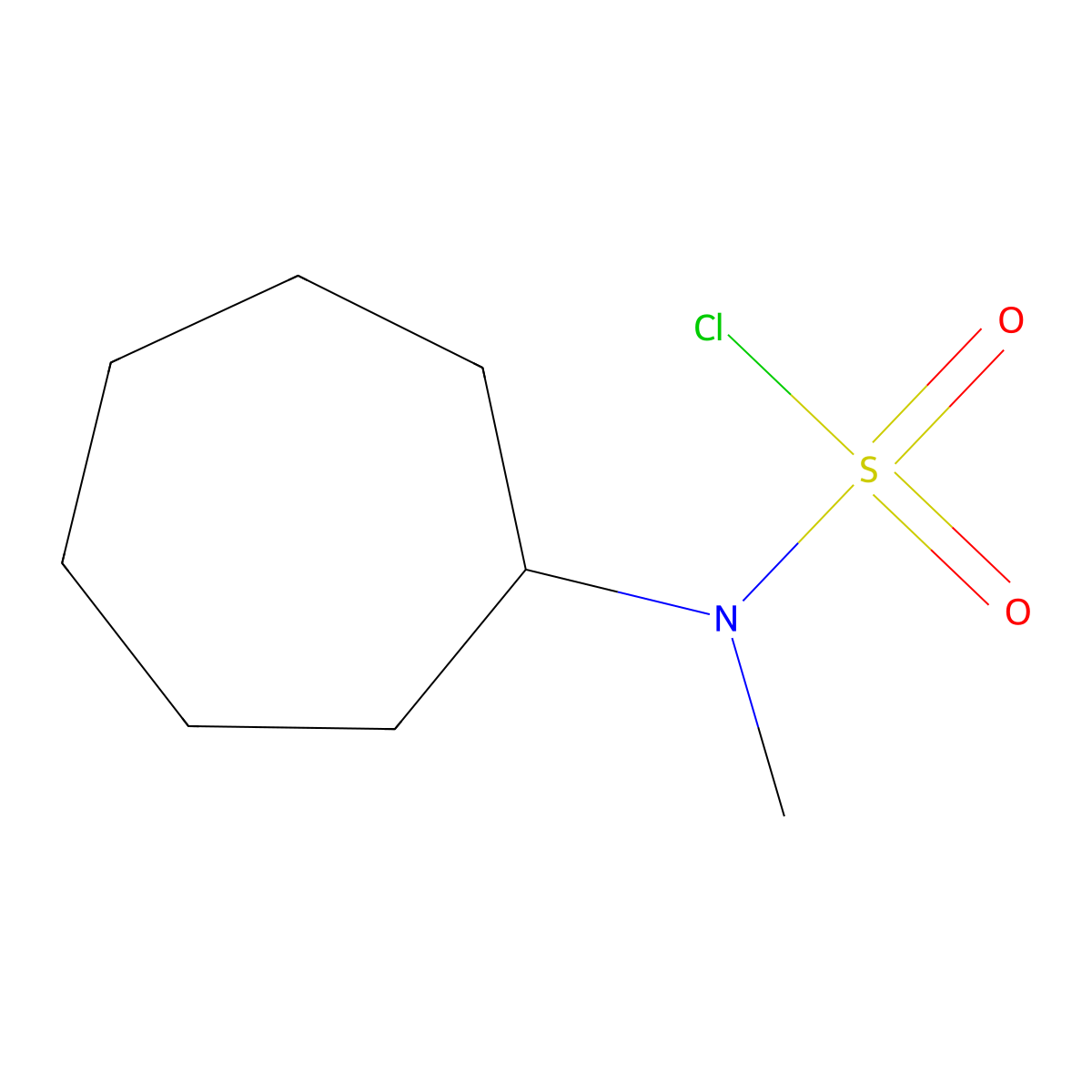 N-cycloheptyl-N-methylsulfamoyl chloride molecular structure, CAS 1154566-43-4