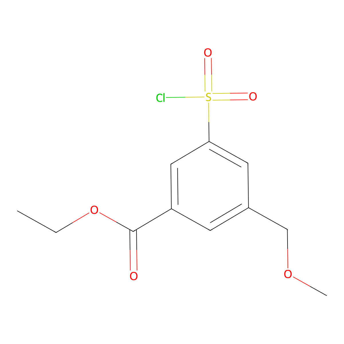 Ethyl 3-(chlorosulfonyl)-5-(methoxymethyl)benzoate molecular structure, CAS 1154568-86-1