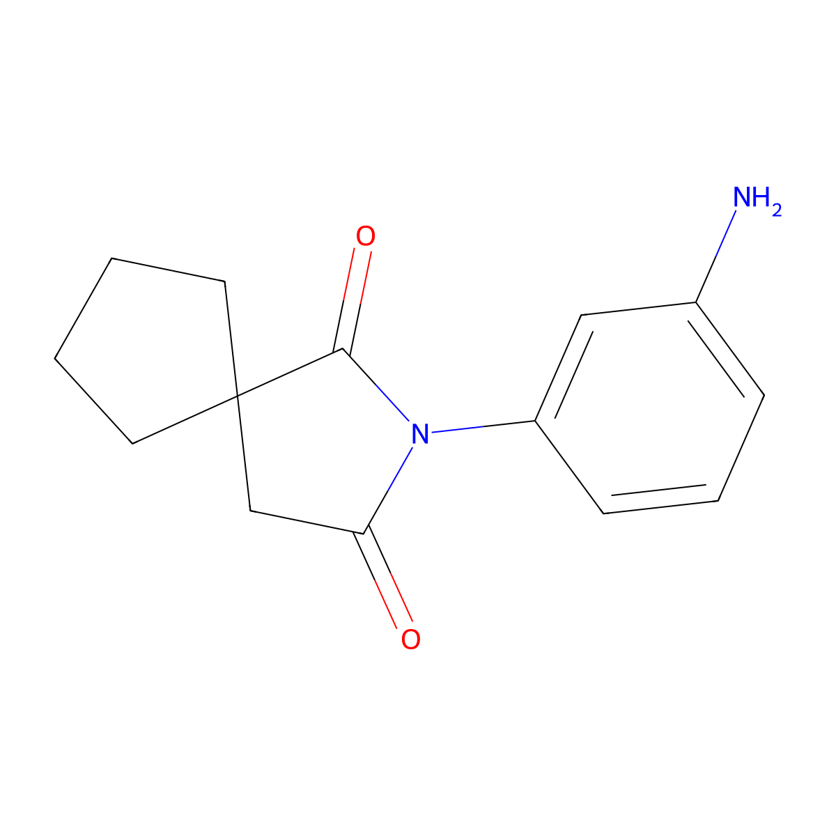 2-(3-Aminophenyl)-2-azaspiro(4.4)nonane-1,3-dione molecular structure, CAS 1154571-03-5