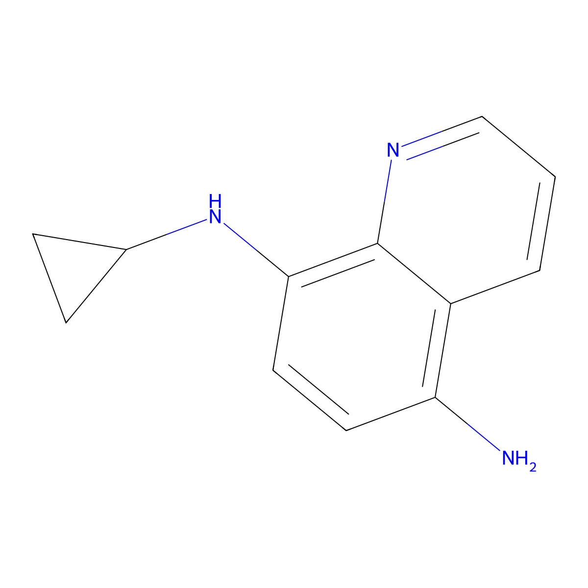 8-N-cyclopropylquinoline-5,8-diamine molecular structure, CAS 1154579-81-3