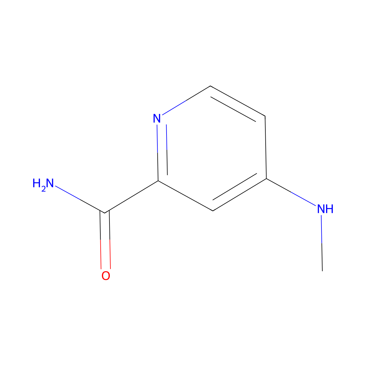 4-(Methylamino)pyridine-2-carboxamide molecular structure, CAS 1154590-95-0
