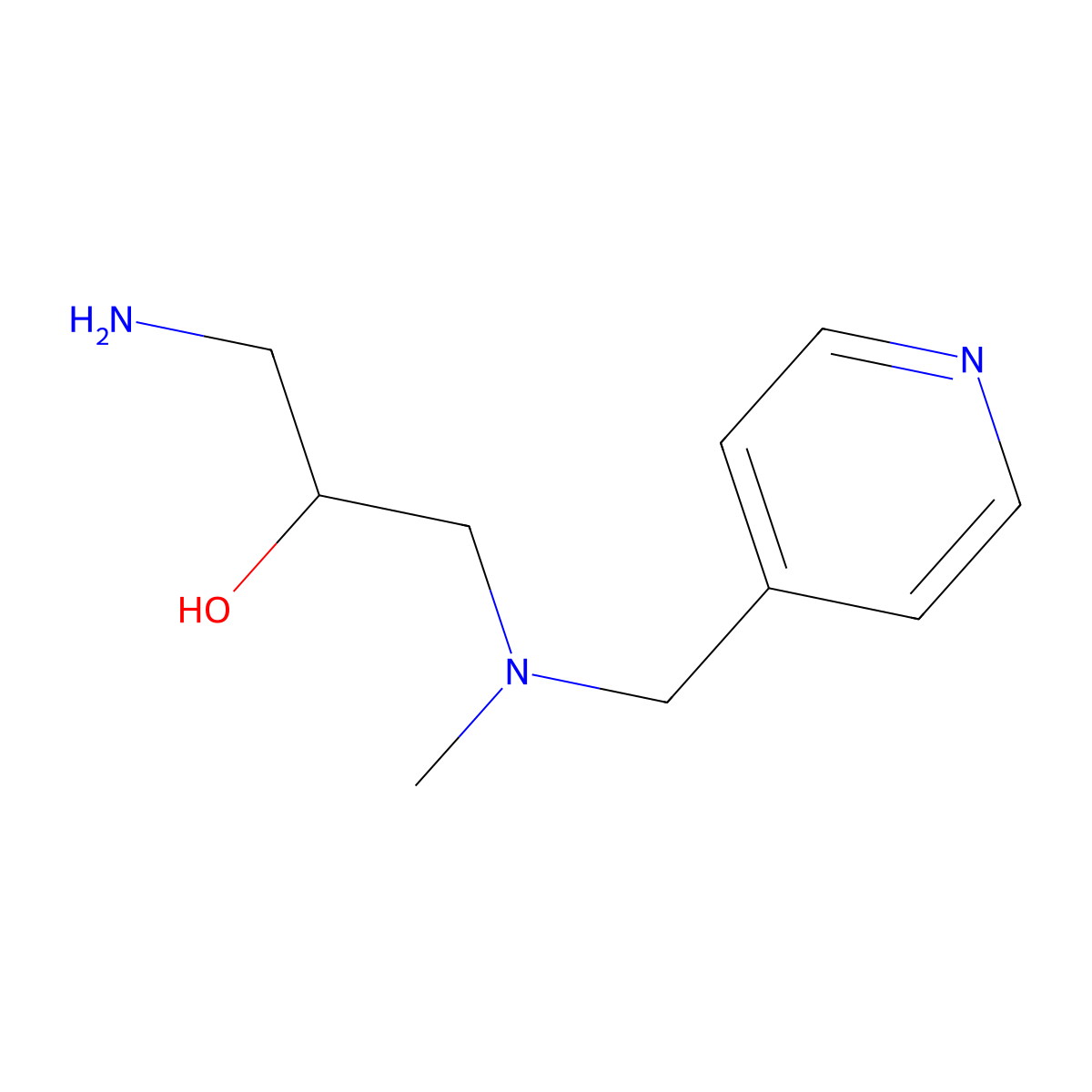 1-Amino-3-{methyl[(pyridin-4-yl)methyl]amino}propan-2-ol molecular structure, CAS 1154596-28-7