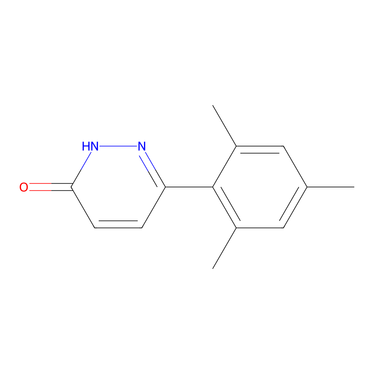 6-mesitylpyridazin-3(2H)-one molecular structure, CAS 1154597-89-3