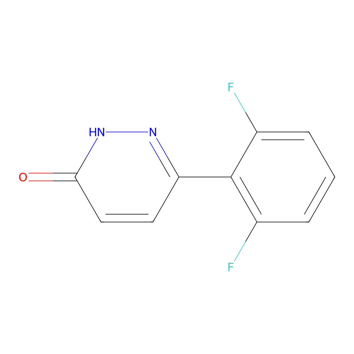 6-(2,6-Difluorophenyl)-2,3-dihydropyridazin-3-one molecular structure, CAS 1154598-26-1